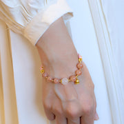 FREE Today: Bringing Positive Energy Sun Stone Golden Silk Jade Lily of the Valley Bracelet Bangle
