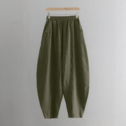 Buddha Stones Solid Color Loose Yoga Harem Pants With Pockets Harem Pants BS 36