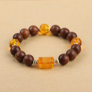Buddha Stones Natural Phoebe Zhennan Wood Om Mani Padme Hum God Of Wealth Crystal Protection Bracelet (Extra 40% Off | USE CODE: FS40) - 10mm - image 0