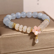 FREE Today: Serenity Aquamarine Healing Flower Charm Bracelet