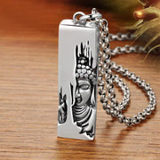 Buddha Stones Tathagata Buddha Strength Protection Amulet Lucky Pendant Necklace Necklaces & Pendants BS 4