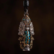 Buddha Stones Tibetan Nine-Eye Dzi Bead Turquoise Buddha Wealth Rotation Necklace (Extra 30% Off | USE CODE: FS30) - image 1