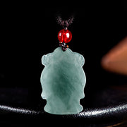 FREE Today: May You Become Rich Green Jade Chinese God of Wealth Caishen Ingot Necklace Pendant FREE FREE 2