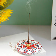 Buddha Stones Colorful Pattern Ceramic Blessing Stick Incense Burner