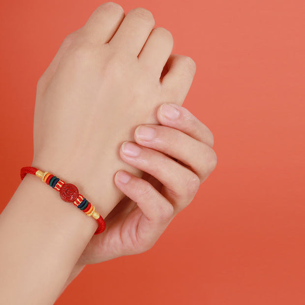 Buddha Stones Year of the Dragon 925 Sterling Silver Chinese Zodiac Cinnabar Auspicious Matches Blessing Bracelet (Extra 35% Off | USE CODE: FS35) - image 8