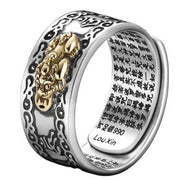 Buddha Stones Lucky FengShui PiXiu Wealth Ring Ring BS main