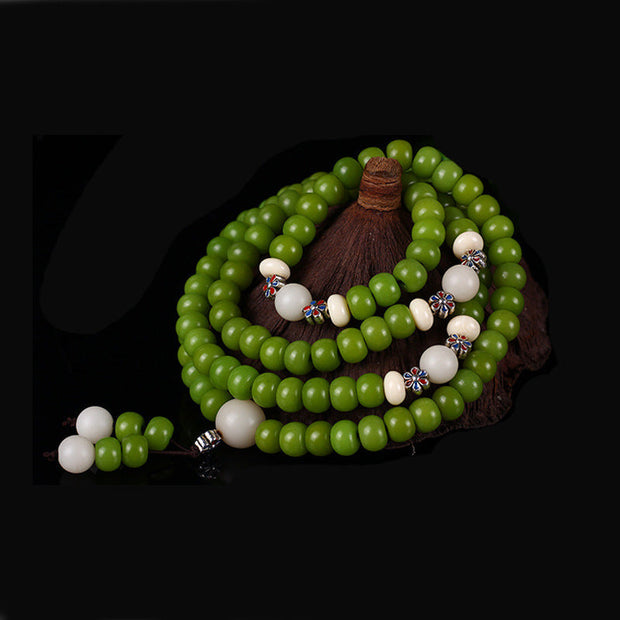 Cyan Bodhi Seed Mala 108 Beads Success Bracelet Necklace (Extra 30% Off | USE CODE: FS30) Bracelet BS 1