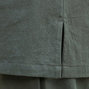 Buddha Stones 2Pcs Half Sleeve V-Neck Shirt Top Pants Meditation Zen Tai Chi Linen Clothing Women's Set Women's Meditation Cloth BS 22