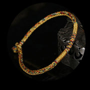 FREE Today: Auspicious Symbol Handmade Gold Multicolored Rope Bracelet Anklet FREE FREE 12