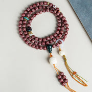 Buddha Stones Red Bodhi Seed Om Mani Padme Hum Lotus Engraved Harmony Bracelet (Extra 30% Off | USE CODE: FS30) - image 10