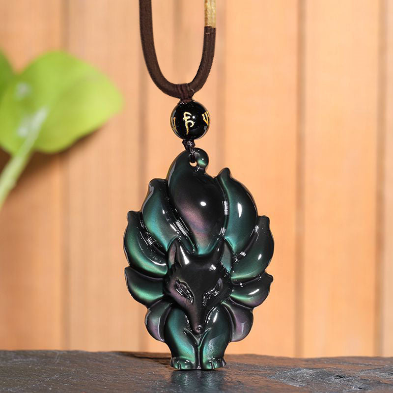 Buddha Stones Natural Rainbow Obsidian Gold Sheen Obsidian Nine