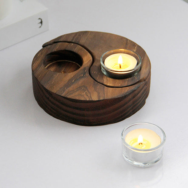 Buddha Stones Yin Yang Wood Candle Holder Meditation Rituals Use Items (Extra 35% Off | USE CODE: FS35) - image 17