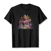 Buddha Stones Butterfly Meditation Buddha Tee T-shirt T-Shirts BS Black 2XL