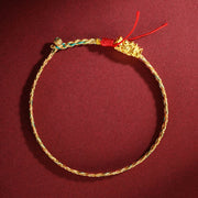 Buddha Stones Year of the Dragon Handmade Colorful Dragon Carved Success Braided Bracelet (Extra 35% Off | USE CODE: FS35) - image 0