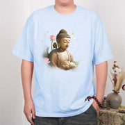 Buddha Stones Lotus Butterfly Meditation Buddha Tee T-shirt T-Shirts BS 17