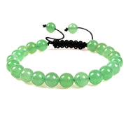 Buddha Stones Natural Healing Power Gemstone Crystal Beads Unisex Adjustable Macrame Bracelet
