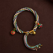 FREE Today: Fortune And Luck Handmade Gold Swallowing Beast Family Reincarnation Knot Braid Bracelet FREE FREE 2