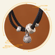 Buddha Stones 925 Sterling Silver Gold Swallowing Beast Koi Fish Wealth Handcrafted Braided Bracelet - image 6