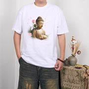 Buddha Stones Lotus Butterfly Meditation Buddha Tee T-shirt T-Shirts BS 1