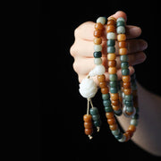 Buddha Stones Bodhi Lotus Mala Harmony Necklace Bracelet Bracelet BS 1
