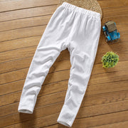 Buddha Stones 2Pcs Solid Color Linen Button Short Sleeve T-shirt Pants Men's Set 2-Piece Outfit BS 9