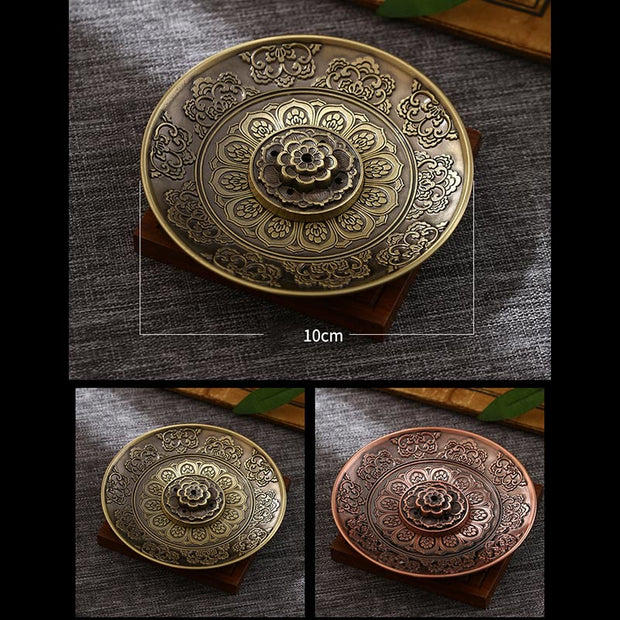 Buddha Stones Lotus Dragon Phoenix Eight Auspicious Symbols Zinc Alloy Incense Stick Holder Healing Incense Burner Decoration (Extra 35% Off | USE CODE: FS35) - image 4