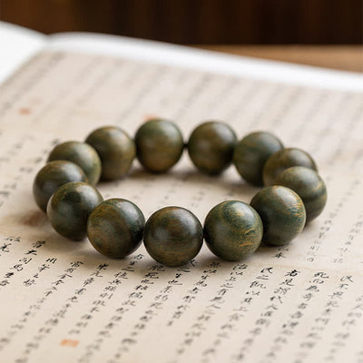 Buddha Stones Tibetan Green Sandalwood Soothing Cure Bracelet (Extra 35% Off | USE CODE: FS35) - image 0