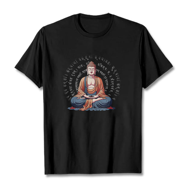Buddha Stones Sanskrit Heart Sutra Form Is No Other Than Emptiness Tee T-shirt T-Shirts BS Black 2XL