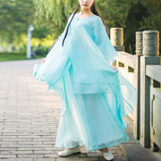 Buddha Stones 3Pcs Yoga Chiffon Clothing Uniform Meditation Zen Practice Women's Set Clothes BS 18