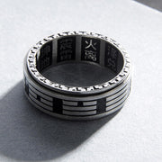 FREE Today: Balance and Harmony Bagua Yin Yang Titanium Steel Rotatable Ring FREE FREE 13