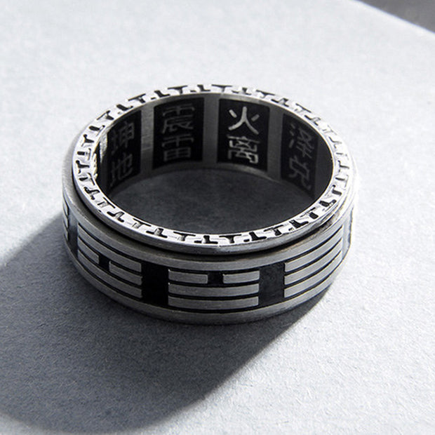 FREE Today: Balance and Harmony Bagua Yin Yang Titanium Steel Rotatable Ring