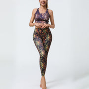 Buddha Stones Flowers Geometric Mandalas Print Sports Fitness Yoga High Waist Leggings Women's Pants