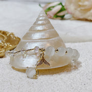 Buddha Stones Cat's Eye Crystal Lucky Clover Star Moon Fish Tail Fox Cat Charm Love Bracelet 19