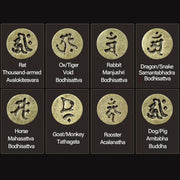 Buddha Stones Chinese Zodiac Natal Buddha Tibetan Cypress Healing Bracelet Bracelet BS 34