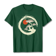 Buddha Stones Red Sun Pine Zen Circle Meditation Buddha Tee T-shirt T-Shirts BS ForestGreen 2XL