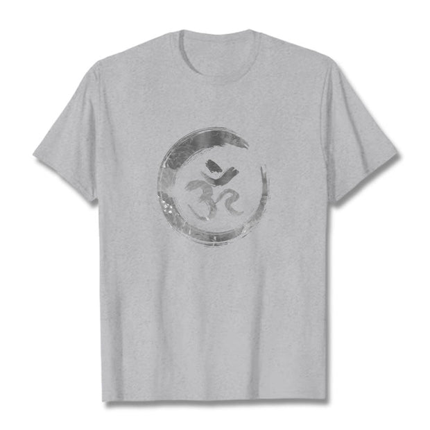Buddha Stones OM Mantra Sanskrit Tee T-shirt T-Shirts BS LightGrey 2XL