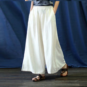 Buddha Stones Flower Jacquard Midi Dress Long Sleeve Cotton Linen Dress Wide Leg Pants With Pockets 49