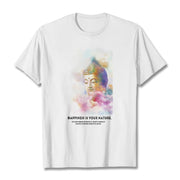 Buddha Stones Happiness Is Your Nature Tee T-shirt T-Shirts BS White 2XL
