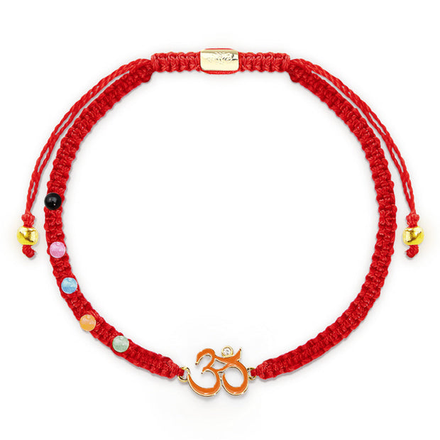 Tibetan Handmade OM Mindfulness Red String Bracelet (Extra 40% Off | USE CODE: FS40)