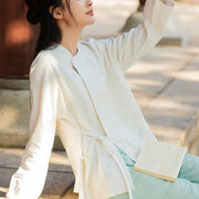 Buddha Stones Long Sleeve Jacket Shirt Top Wide Leg Pants Zen Tai Chi Yoga Meditation Clothing 2-Piece Outfit BS 4