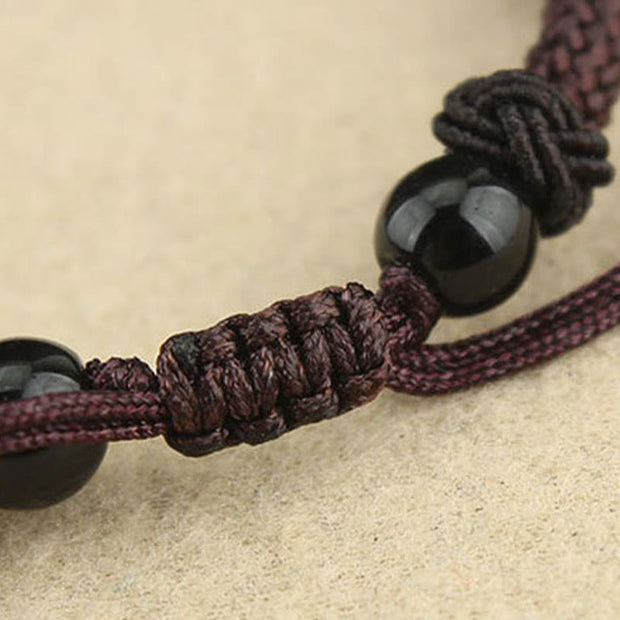 Buddha Stones Tibetan Nine-Eye Dzi Bead Three-eyed Dzi Bead Protection String Necklaces Pendant Necklaces & Pendants BS 16