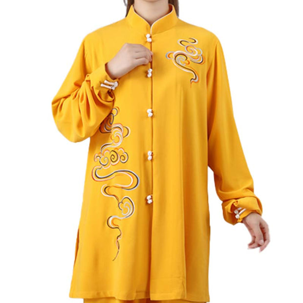 Buddha Stones Auspicious Clouds Embroidery Meditation Prayer Spiritual Zen Tai Chi Qigong Practice Unisex Clothing Set (Extra 30% Off | USE CODE: FS30) - image 16