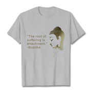 Buddha Stones The Root Of Suffering Is Attachment Buddha Tee T-shirt T-Shirts BS LightGrey 2XL