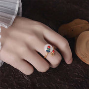 Buddha Stones White Jade Auspicious Cloud Fortune Bracelet Ring Earrings Necklace Bracelet BS 11