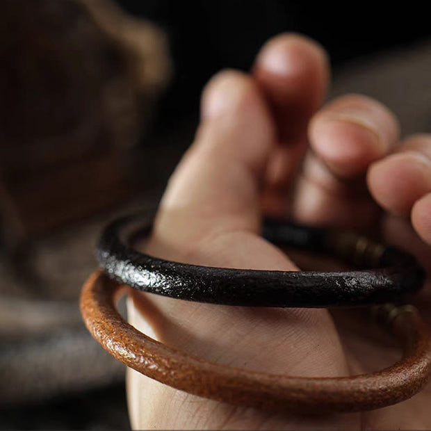 FREE Today: Spiritual Healing Retro Leather Copper Magnetic Buckle Bracelet