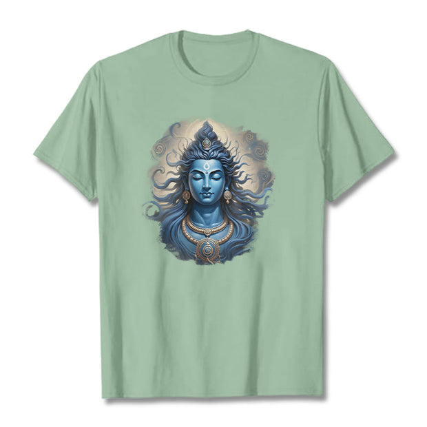 Buddha Stones OM NAMAH SHIVAYA Buddha Tee T-shirt T-Shirts BS PaleGreen 2XL