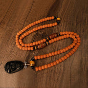 Tibet 108 Mala Beads Rudraksha Bodhi Seed Chinese Zodiac Natal Buddha Wealth Charm Bracelet