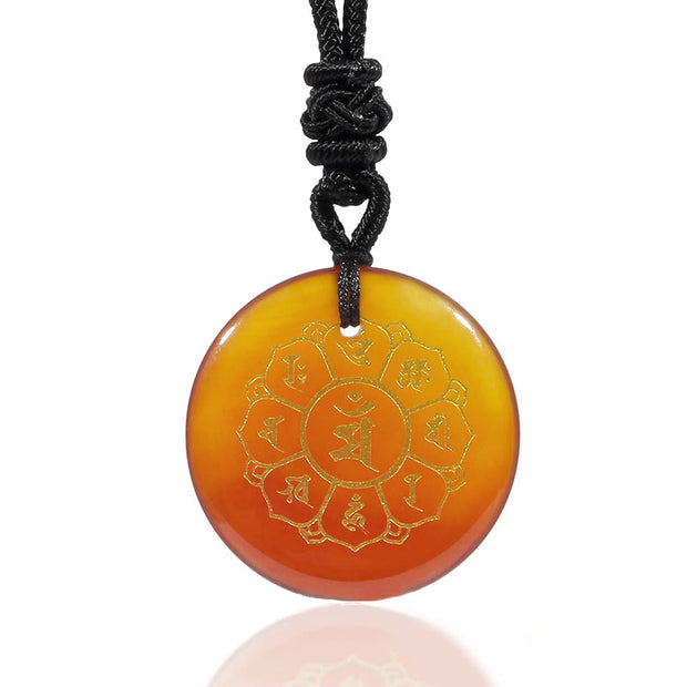 FREE Today: Om Mani Padme Hum Natural Crystal Peaceful Necklace Pendant