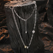 Buddha Stones 925 Sterling Silver Retro Tang Dynasty Flower Design Luck Energy Chain Necklace Pendant (Extra 35% Off | USE CODE: FS35) - image 6