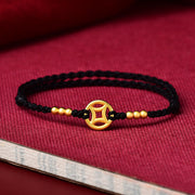 FREE Today: Protection and Luck Copper Coin Braided String Bracelet Anklet FREE FREE Black Anklet(Anklet Circumference 24cm)